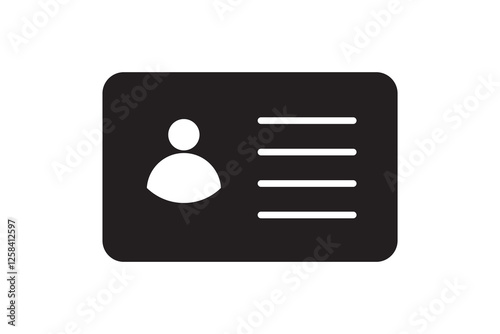 ID card/Identification card badge outline icon. Pass, passport document, driver's license vector icon collection. Vector.