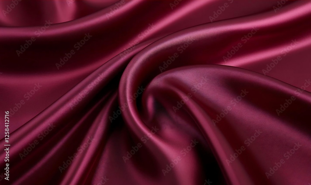 Obraz premium The Majestic Beauty of Bold Crimson Red Silk Satin Fabric with a Radiant and Luxurious Glow