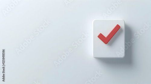 Wallpaper Mural Red Check Mark on White Square Background Torontodigital.ca