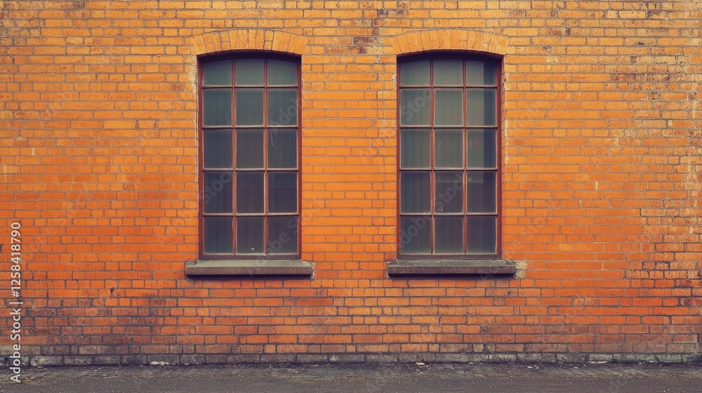 Classic orange brick wall, perfect symmetry, subtle mortar lines generative ai Classic orange brick wall, perfect symmetry, subtle mortar lines generative ai