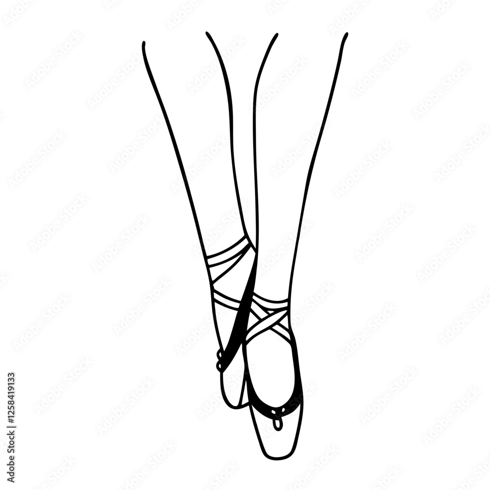 Woman legs in shoes line art on white isolated background ,Vector illustration,Icon Woman legs in shoes line art on white isolated background ,Vector illustration,Icon