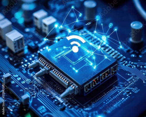 Wallpaper Mural Innovative circuit board with wireless connection. Torontodigital.ca