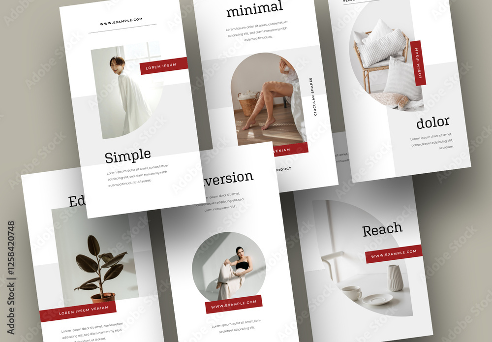 Minimal Story Post Layouts For Social Media Stock Template | Adobe Stock
