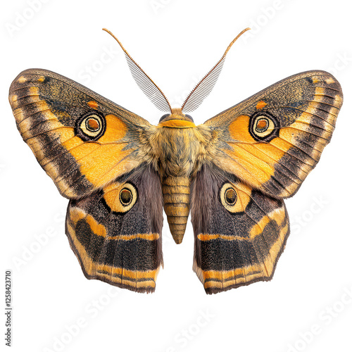 Sphinx moth isolated on transparent background, PNG photo