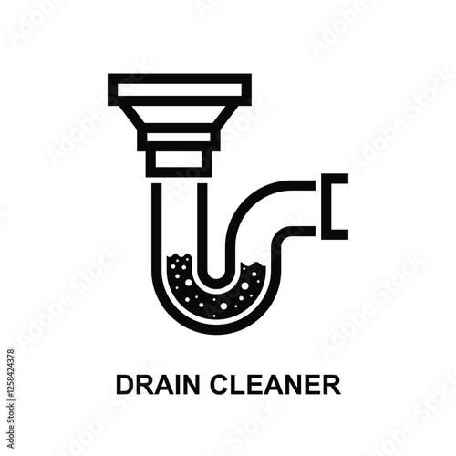 Drain cleaner icon isolated on background vector illustration.