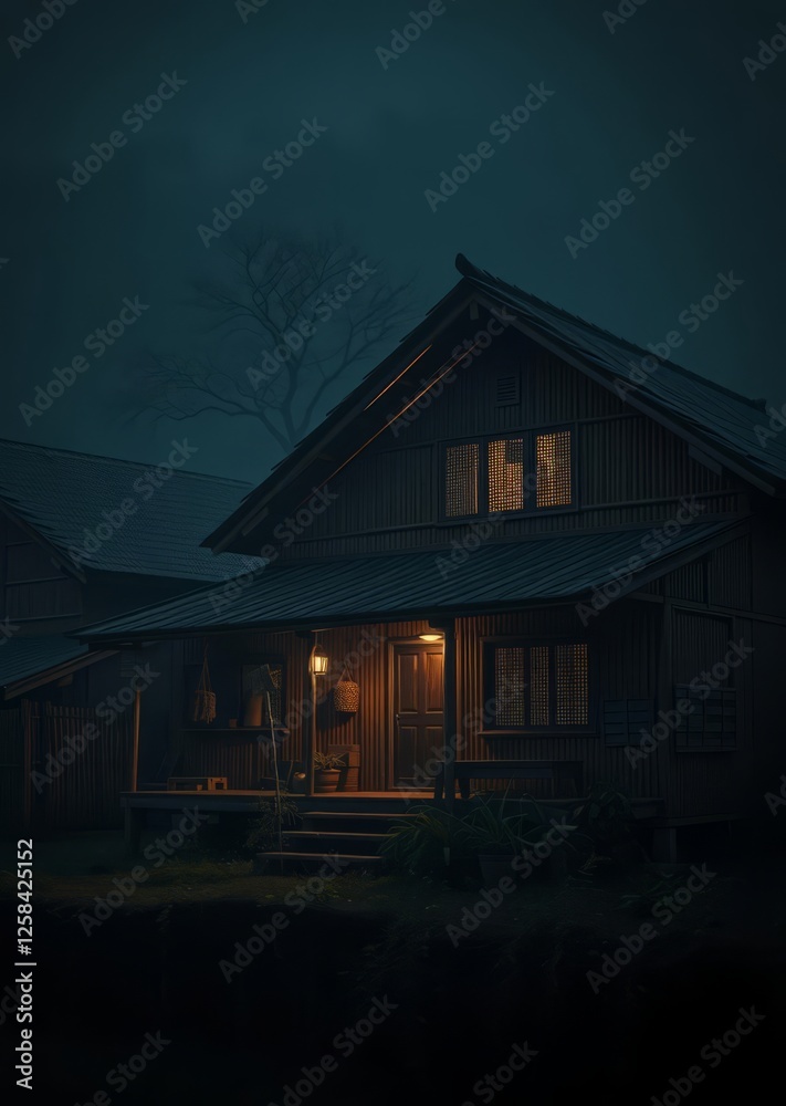 Countryside house and village bamboo house background beautiful bamboo asian seaport baltic sea antebellum