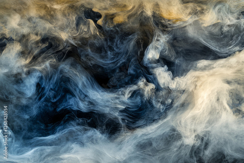 Wallpaper Mural Textured smoky black ink cloud in water, swirling, mysterious abstract forms. Torontodigital.ca