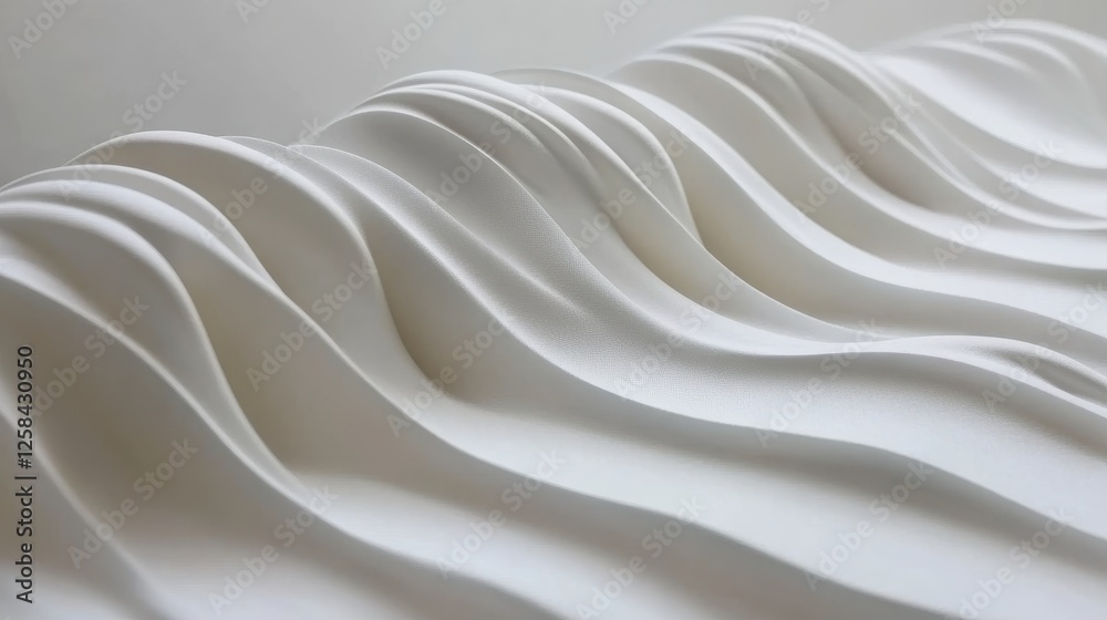 Obraz premium Elegant undulating waves with smooth texture in light neutral tone