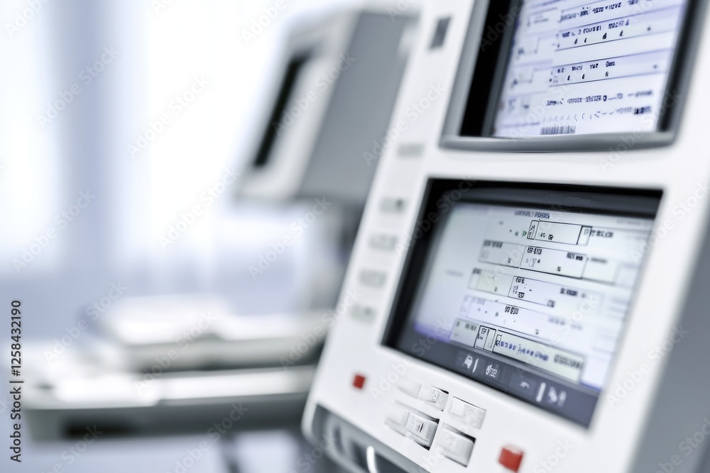 Obraz premium Machine control panel with many buttons and controls, suitable for use in industry or technology settings