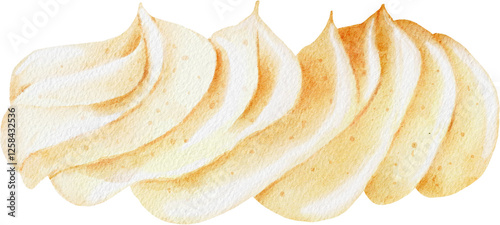 Vanilla Whipped Cream Watercolor