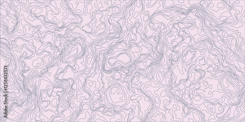 Seamless Pattern with Cute Daisy Flowers and Pansies Topographic contour lines. Seamless pattern with lines Topographic map  Abstract blue topography canyon map background with waves 3d papercut 