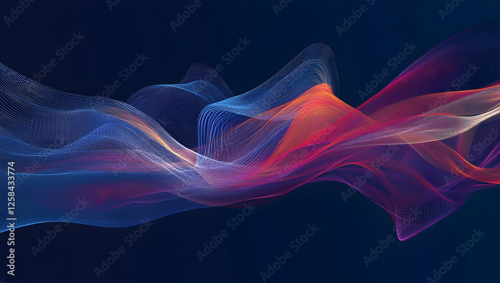 Obraz premium A digital artwork depicting an abstract representation of data flow