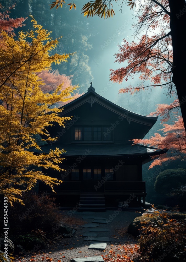 Tea house at portland japanese garden autumn season bamboo house background beautiful bamboo asian seaport baltic sea antebellum