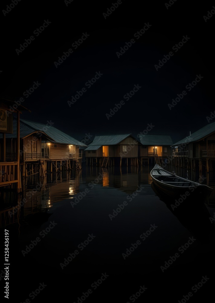 Traditional stilts wooden and bamboo houses and long boats on ayewadee river in mandalay myanmar (burma) bamboo house background beautiful bamboo asian seaport baltic sea antebellum