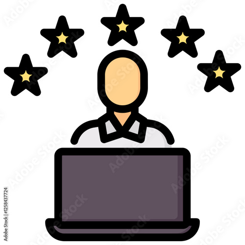 experience vector filled outline icon