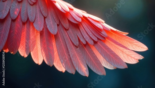 Soft and feathery wing detail, soft, cloud-like, delicate