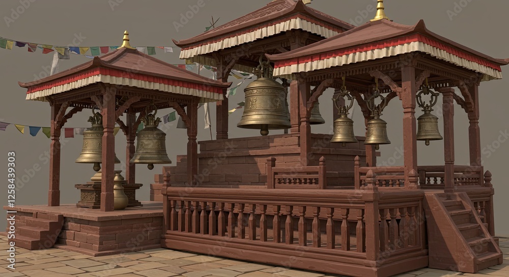 Nepali Theme 3D Illustration: A Visual Tribute to Culture & Heritage Nepali Theme 3D Illustration: A Visual Tribute to Culture & Heritage