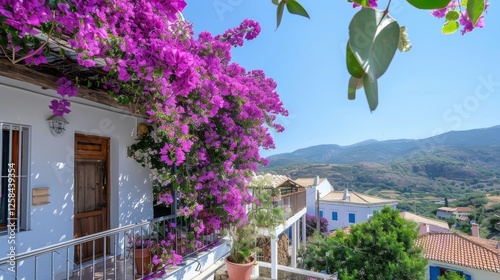Fototapeta Naklejka Na Ścianę i Meble -  pink flowers in the village
