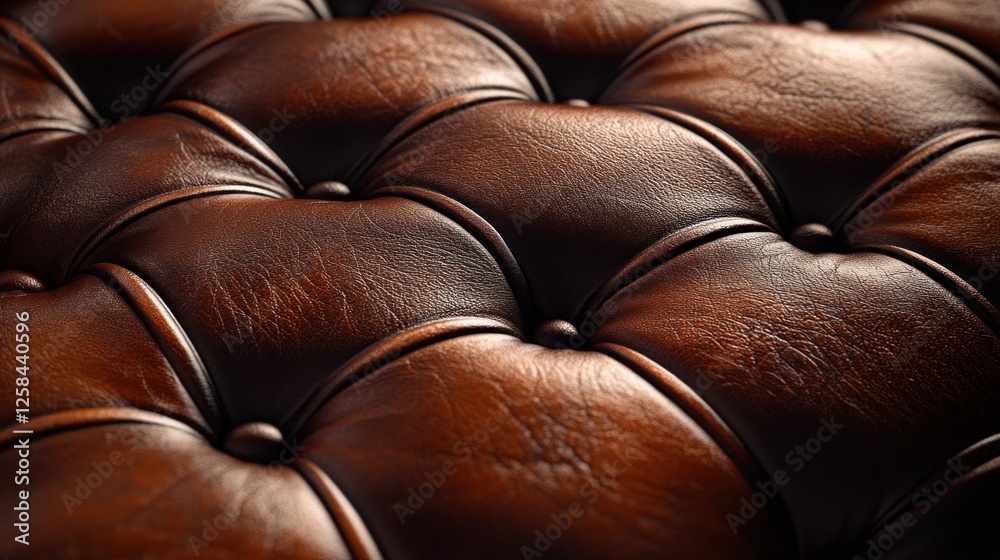 Close-up of brown tufted leather upholstery texture. Close-up of brown tufted leather upholstery texture.