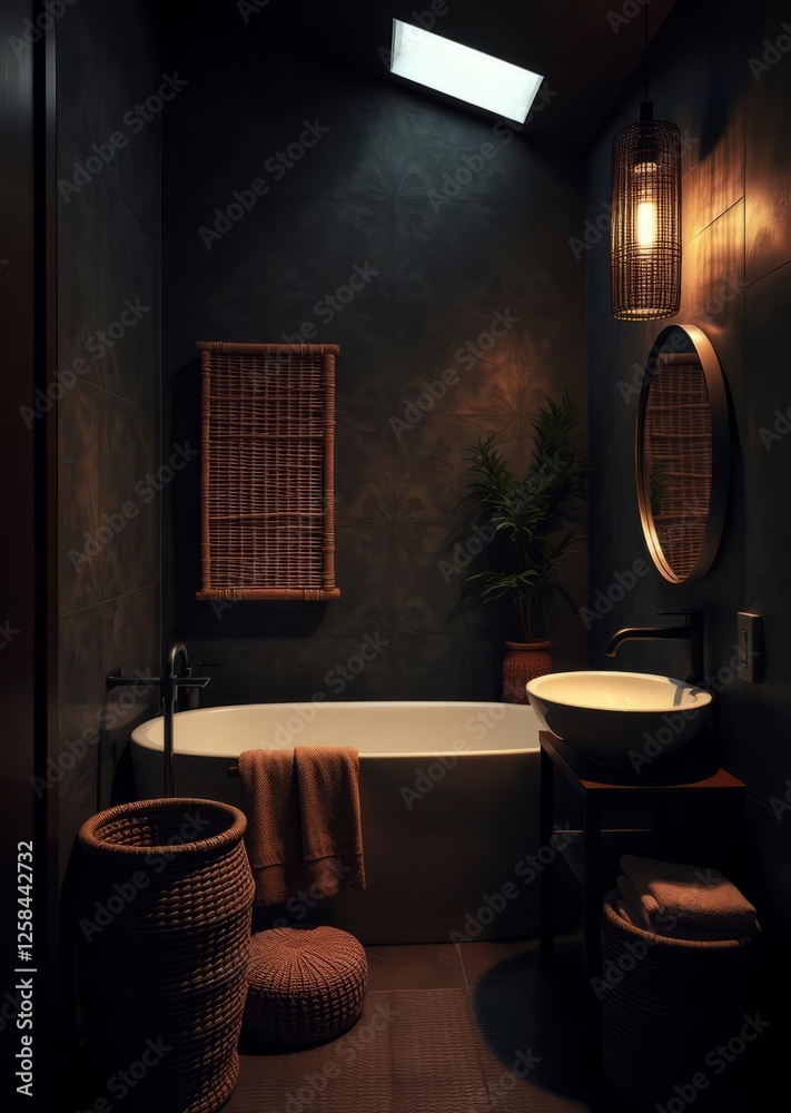Modern bathroom decor with wicker accents bamboo house background beautiful bamboo asian seaport baltic sea antebellum