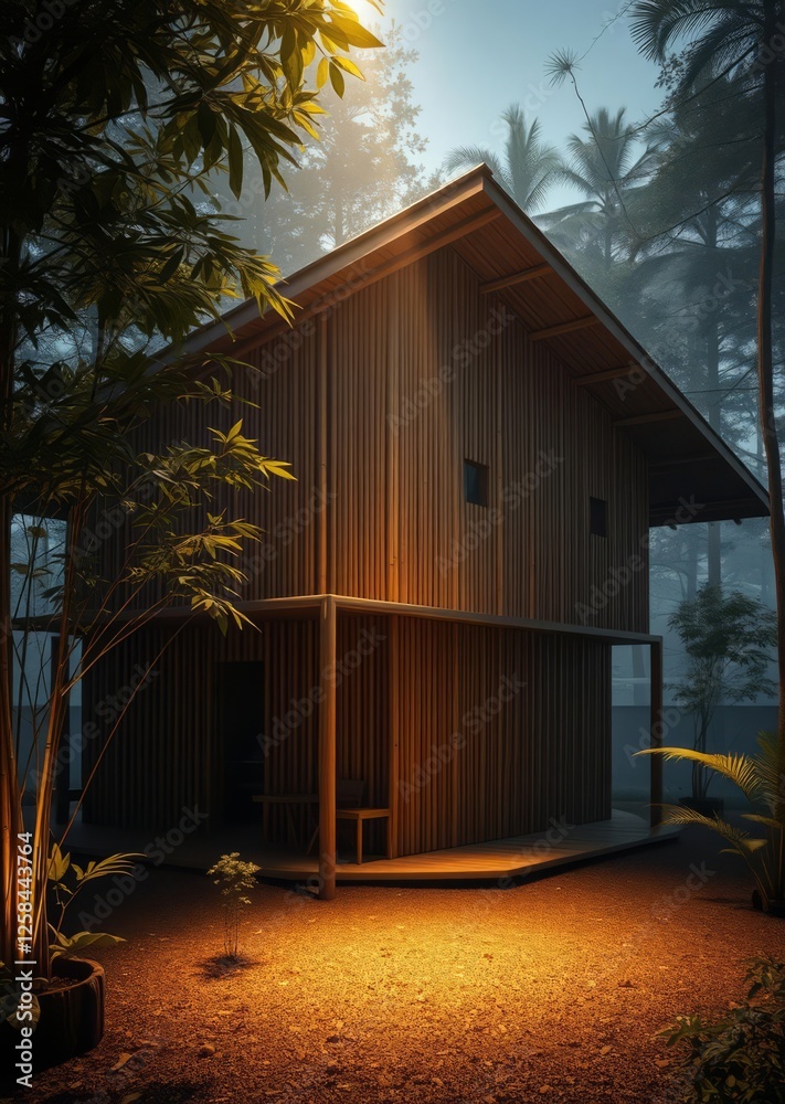 Innovative sustainable bamboo construction techniques pioneering eco-friendly building practices for a greener future bamboo house background beautiful bamboo asian seaport baltic sea antebellum