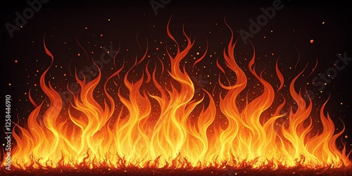 Fire flame texture. Blaze flames background for the banner.