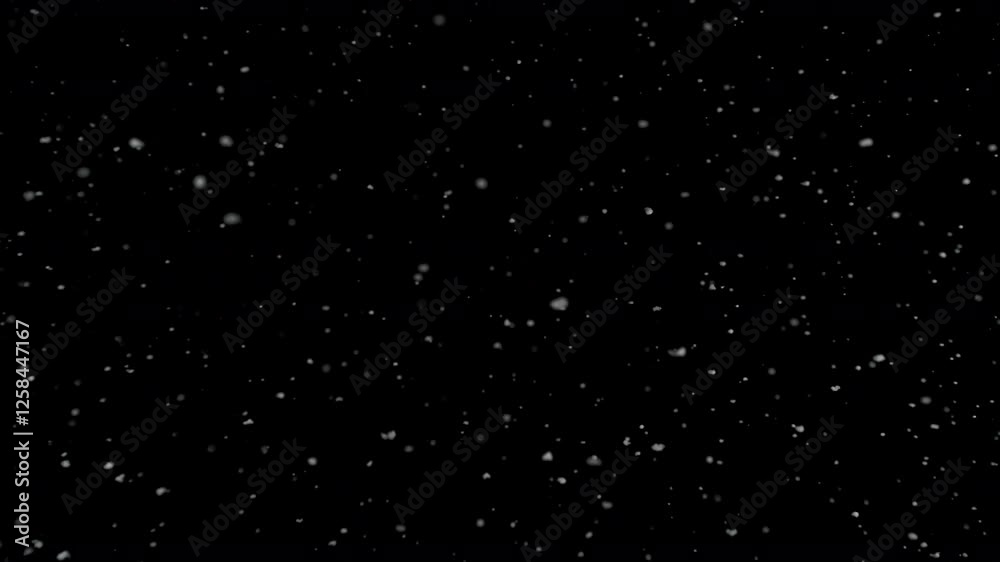 Super Slow Motion Shot of Falling Real Snow Isolated on Black Background at 1000 fps. Super Slow Motion Shot of Falling Real Snow Isolated on Black Background at 1000 fps.