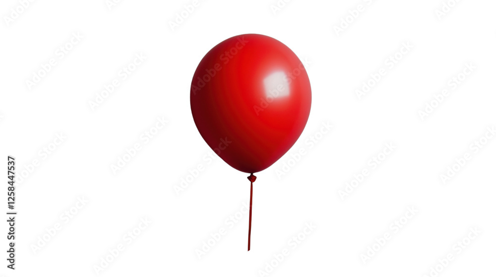Single red balloon floating with transparent background Single red balloon floating with transparent background