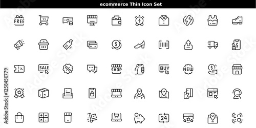 ecommerce icon set 50 icons