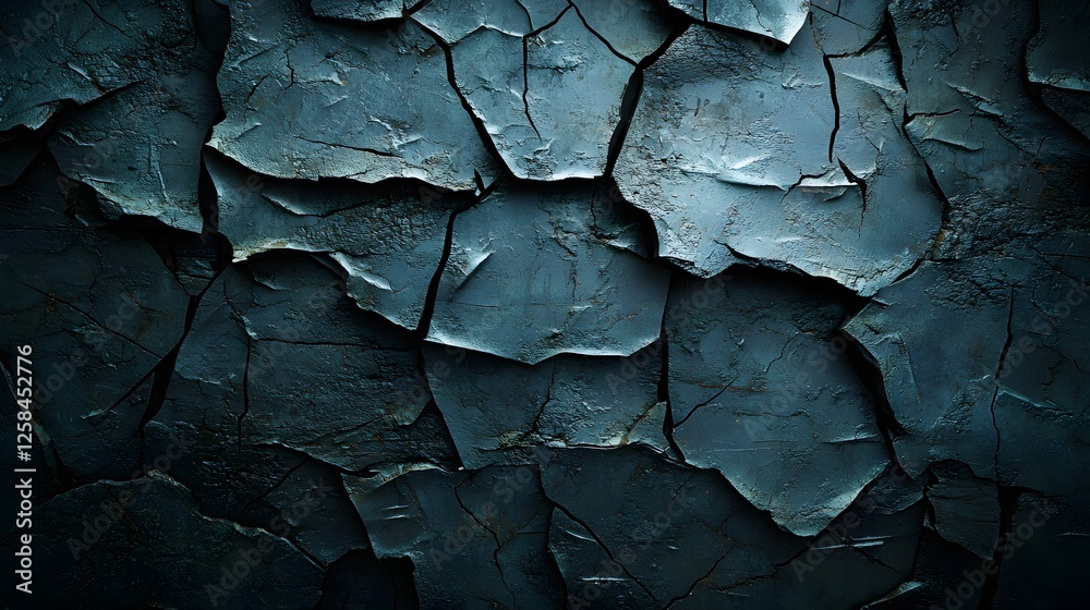 Dark Cracked Wall Surface with Textured Patterns and Details Dark Cracked Wall Surface with Textured Patterns and Details