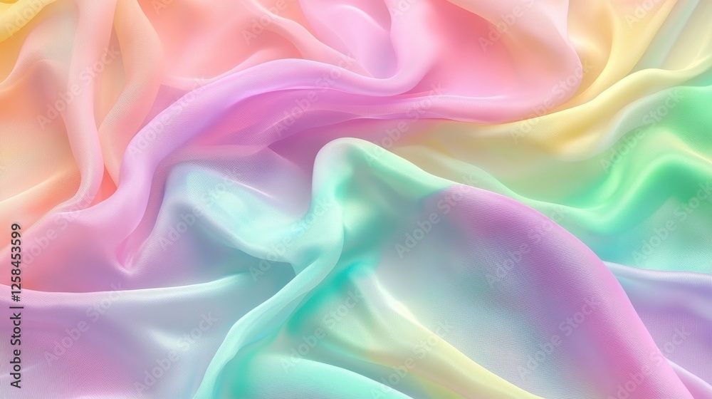 Obraz premium Ethereal Silk Texture in Dreamy Pastel Tones for Visual Harmony