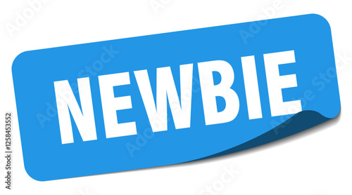 newbie sticker. newbie label