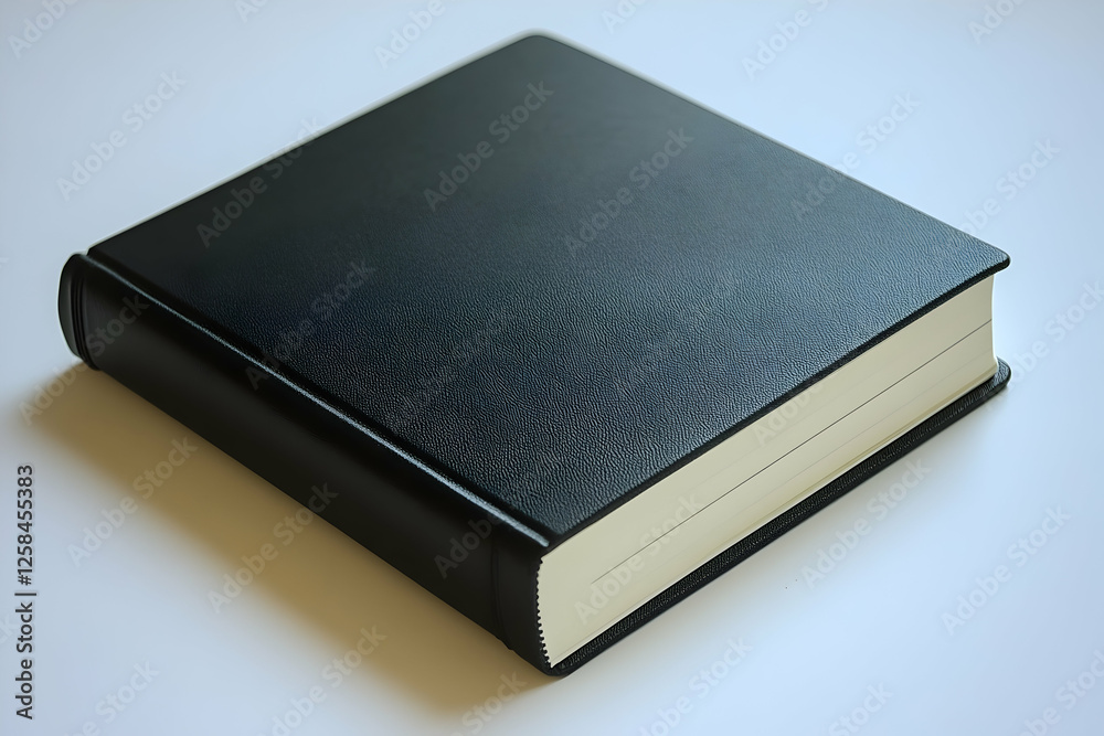 Blank black book on white background, ready for design or mockup. Possible use showcasing a book mockup or product design Blank black book on white background, ready for design or mockup. Possible use showcasing a book mockup or product design