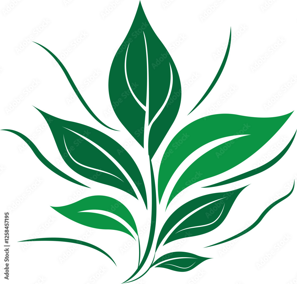 Fototapeta premium green leaves vector illustration