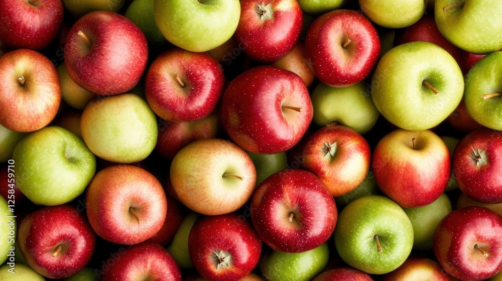 Ripe red apples stacked in a vibrant display on a wooden surface ready for consumption or sale Ripe red apples stacked in a vibrant display on a wooden surface ready for consumption or sale