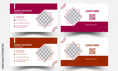 Set of 9 modern business card print templates, double-sided business card design template, Creative and clean corporate business card template, Luxury and elegant business card design template.