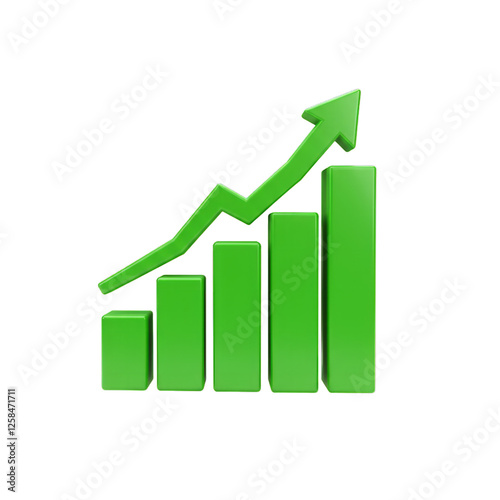 Free Download Upward Trending Green Bar Graph Showing Growth and Progress in Business or Finance - GFXLoad