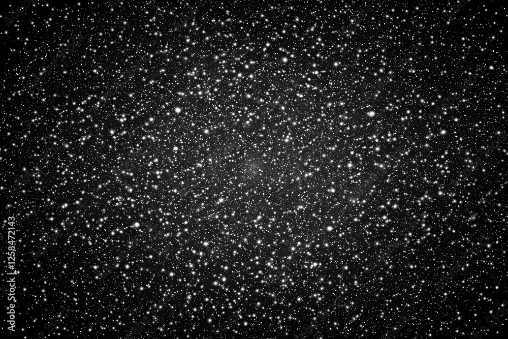 Obraz premium Water and rain drops on black background with stars and galaxy pattern, creating a dark, wintery texture with a space theme