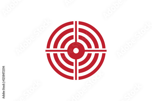 target circle icon vector silhouette isolated in white background