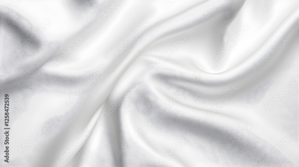 Obraz premium Subtle white fabric texture with delicate, smooth waves and elegant drape