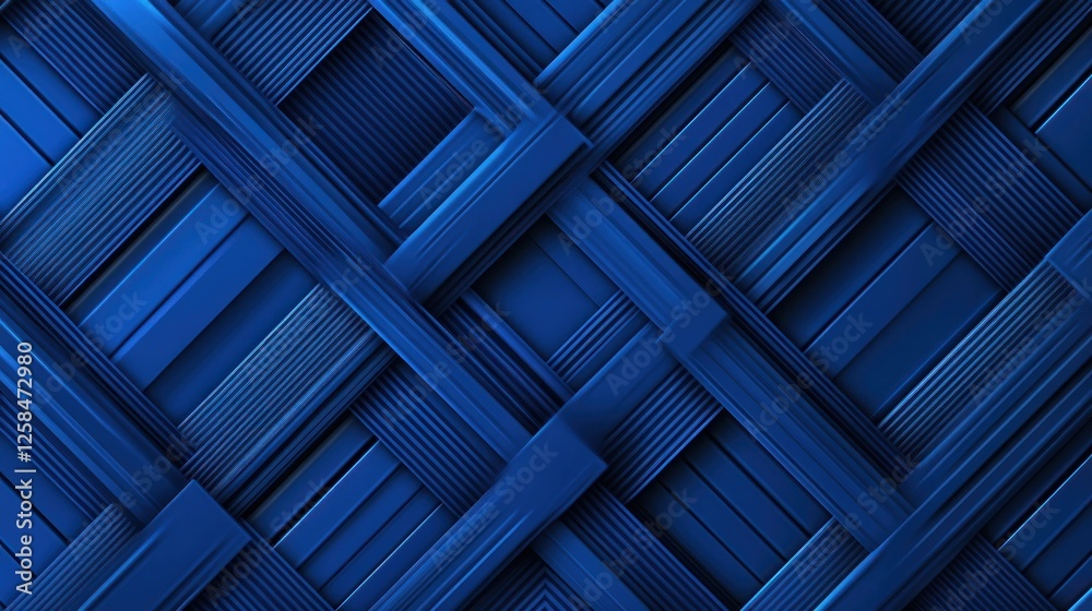 Abstract blue geometric pattern with intersecting lines and shadows. Abstract blue geometric pattern with intersecting lines and shadows.