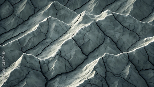 Wallpaper Mural Black and White Cracked Rock Texture – Layered Mountain Surface Torontodigital.ca
