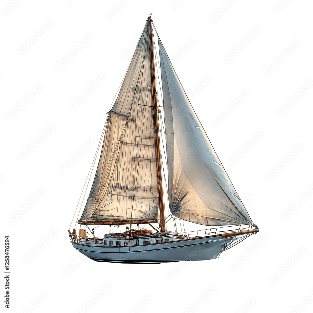 Obraz premium Sailing isolated on transparent background
