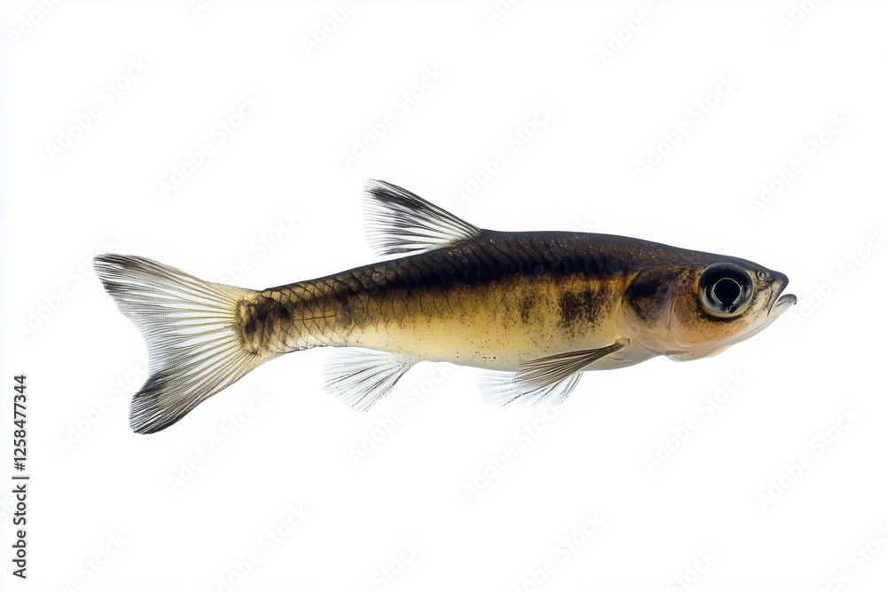 Fototapeta premium Realistic Goldfish on a White Background