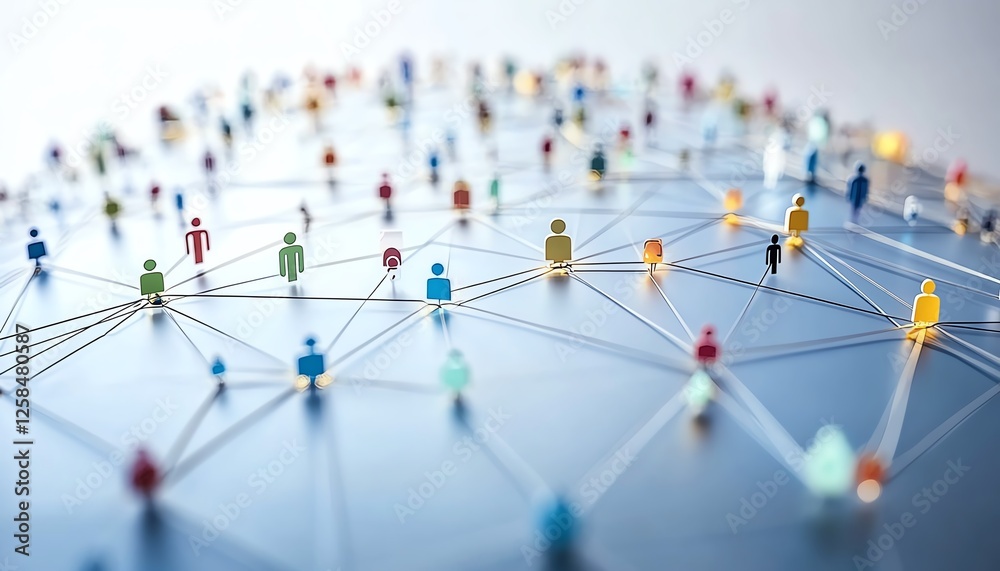 Globe with dynamic social network connections, lines and nodes representing social media, global digital communication and online interaction Globe with dynamic social network connections, lines and nodes representing social media, global digital communication and online interaction