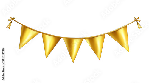 Wallpaper Mural two gold bunting banner isolated on white background Torontodigital.ca