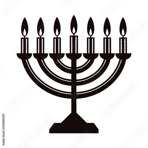 menorah with candles