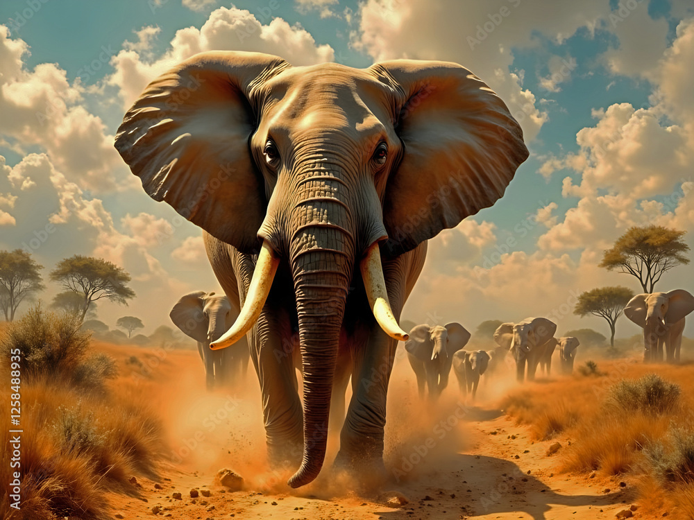 Fototapeta premium King of the Savanna