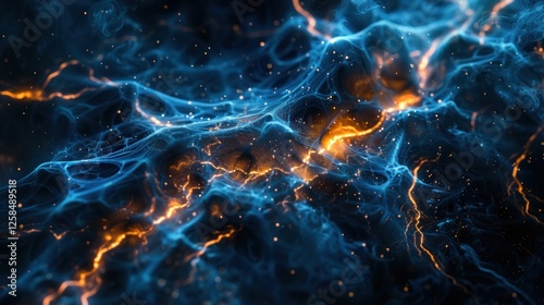 Deep black ink expands with intricate tendrils, beautifully displayed under soft ambient lighting