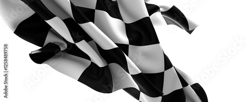 The checkered flag waves signaling victory